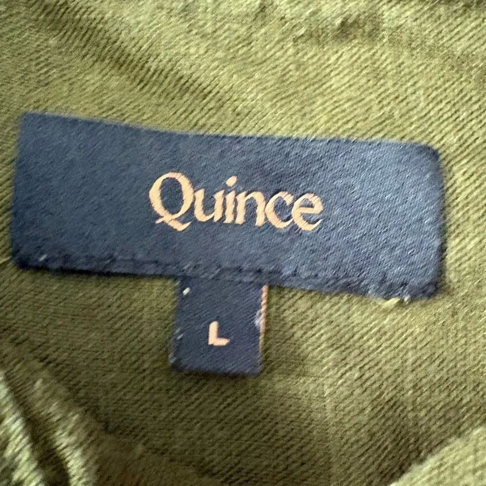 Quince Mens Olive Green 100% European Flax Linen Button Down Shirt Large CMA01
